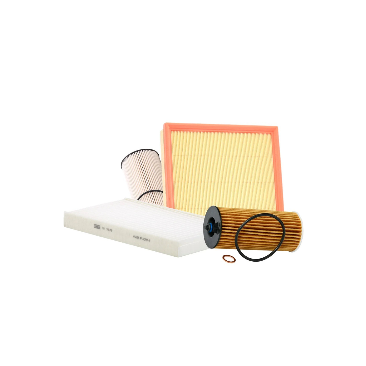 Kit Tagliando - 5 Litri Olio Total 5W 30 + 4 Filtri