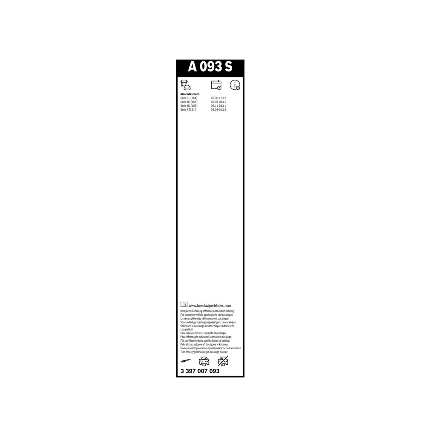 Spazzole Tergicristallo Anteriore Bosch Areo Twin (700mm) per Mercedes-Benz Classe GL / M X164 / W164