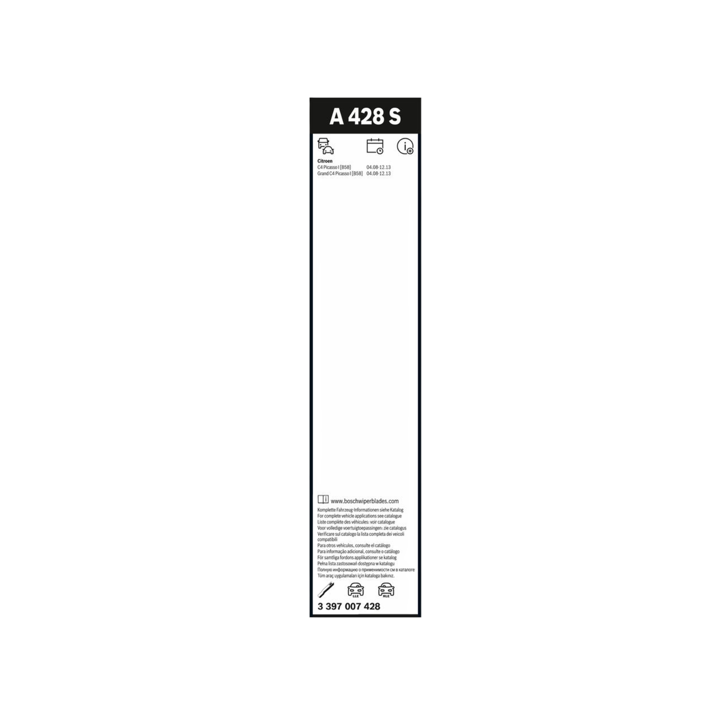 Spazzole Tergicristallo Anteriore Bosch Aero Twin (800mm) per Citroen C4 Grand Picasso I