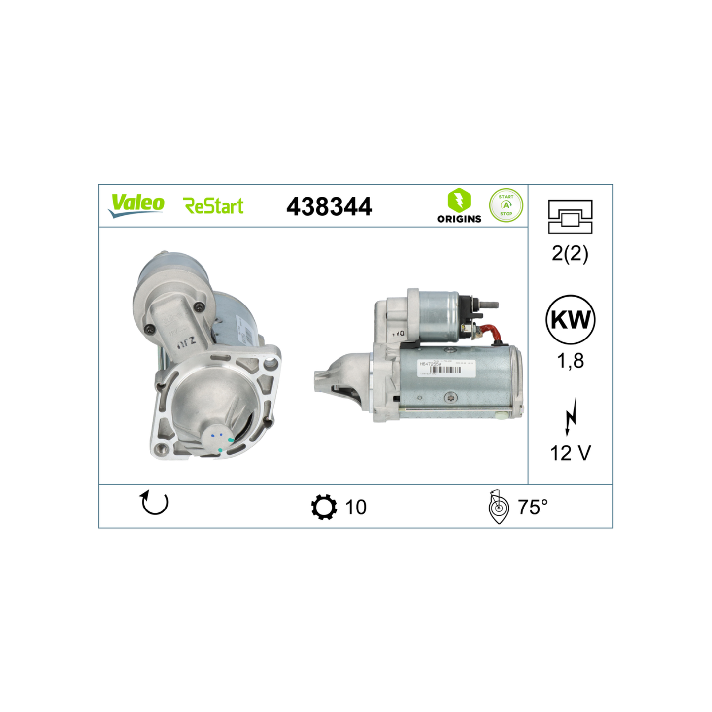 Motorino Avviamento Valeo – Fiat Panda (312) / Panda (319) / 500L / 500X / Punto (199)