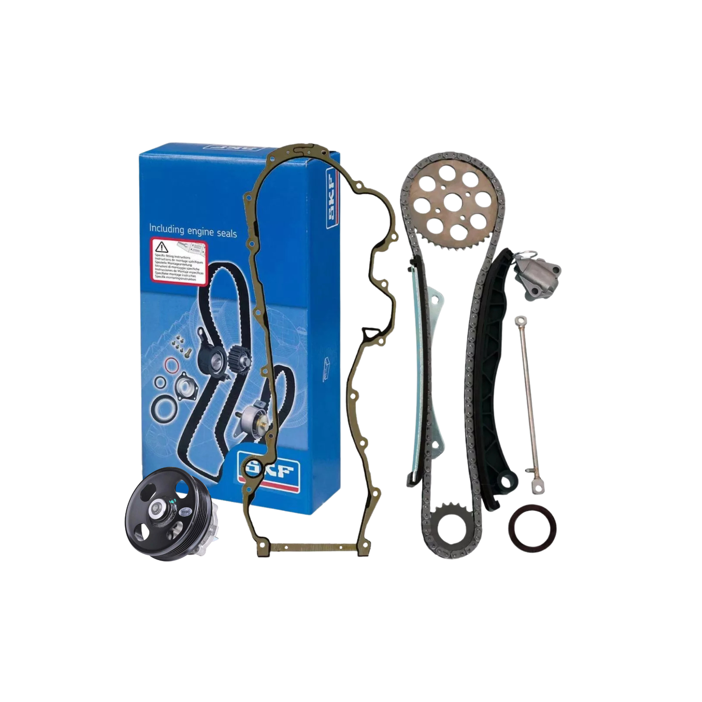 Kit Catena Distribuzione Rinforzato + Pompa Acqua – SKF 1.3 Multijet
