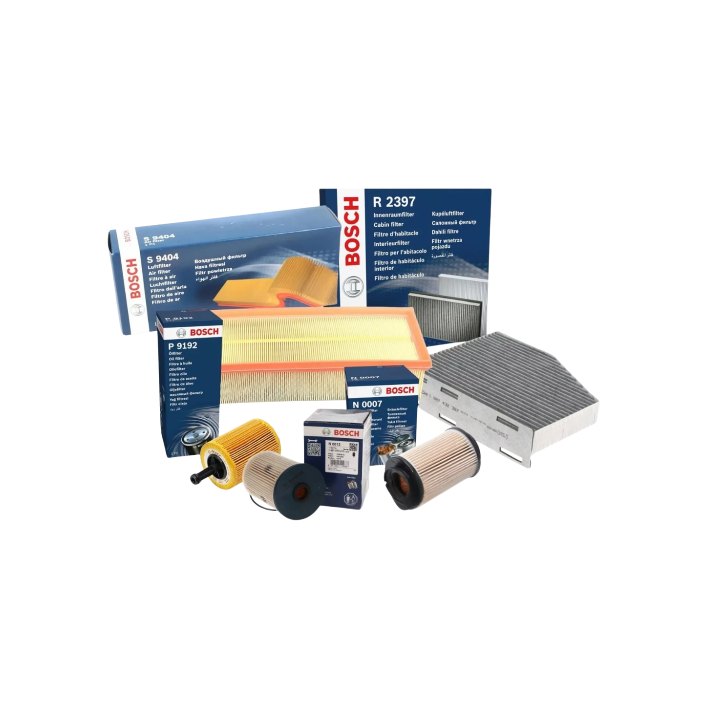 Kit Tagliando 4  Filtri Bosch Volkswagen / Seat / Audi / Skoda -  Motore Bkc 1.9 Tdi