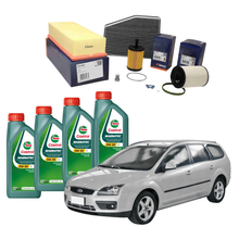 Kit Tagliando Ford Focus 2a serie ( 2005 - 2012 ) 1.6 - 105CV | 4 Litri Olio + 4 Filtri