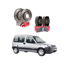 Dischi + Pasticche " Brembo " Anteriori e Posteriori Citroen Berlingo