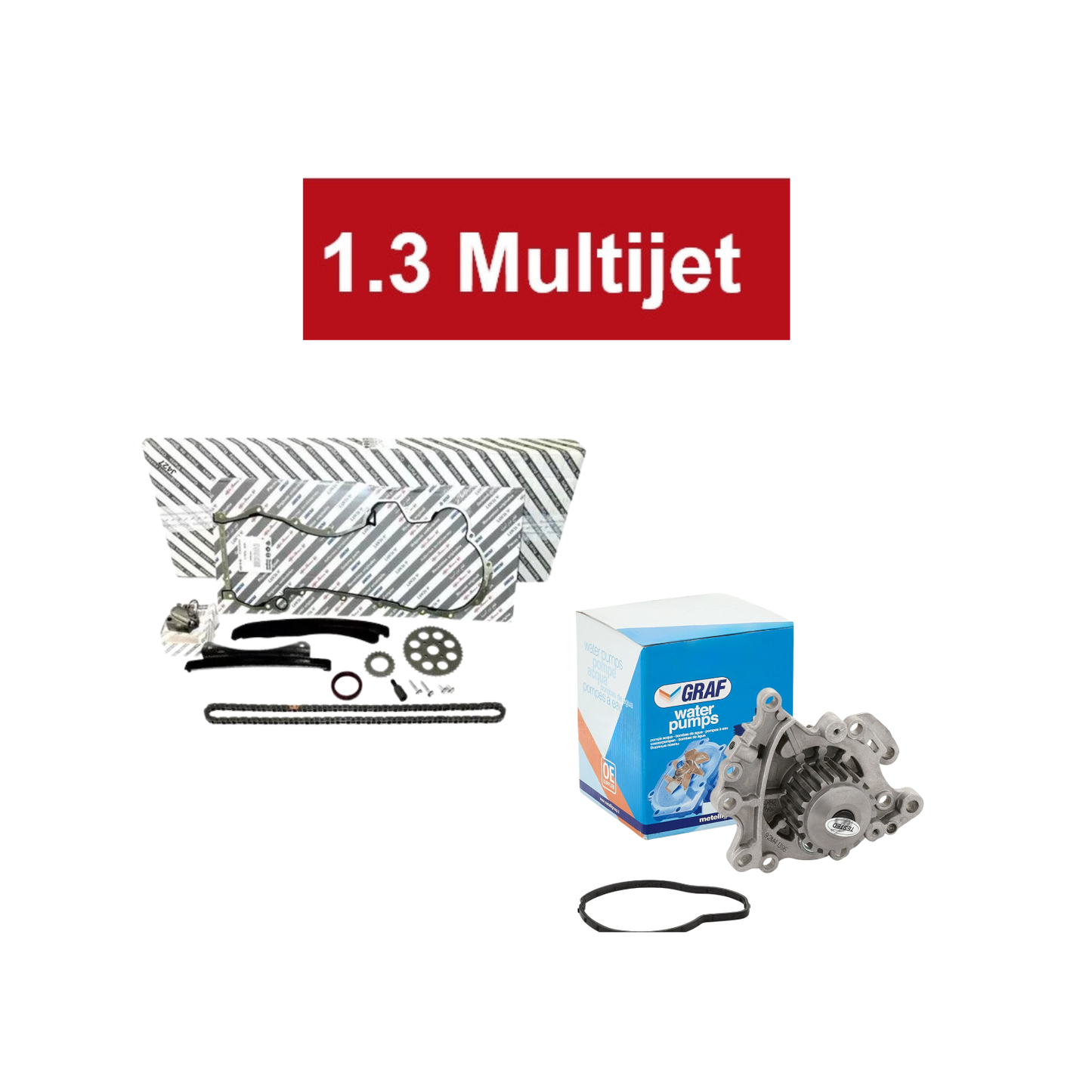 Kit Distribuzione 1.3 Multijet Originale Fiat + Pompa Acqua Graf