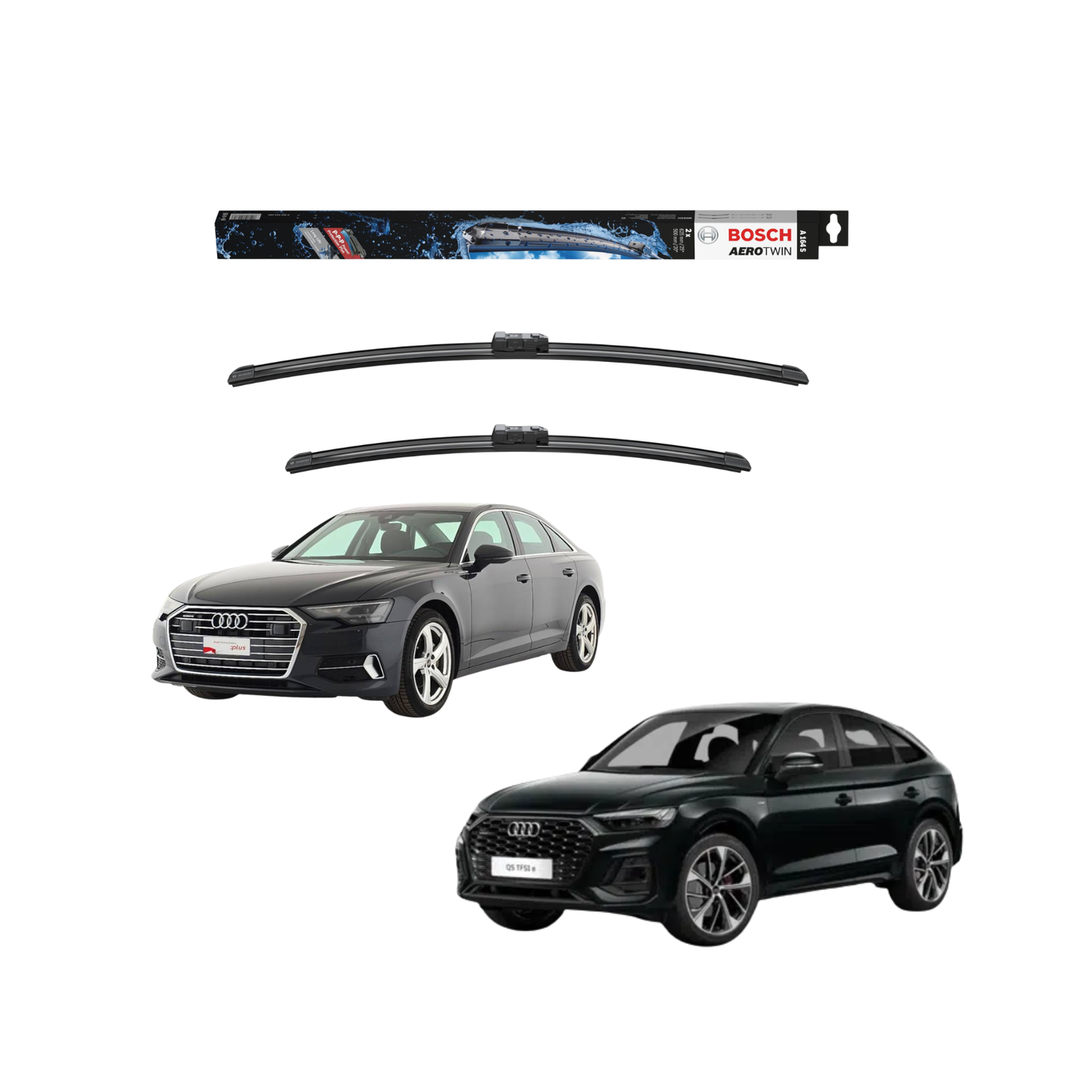 Spazzole Tergicristallo Anteriore Bosch Areo Twin (625mm) per Audi A5 / A6 / Q3 / Volvo V90 II