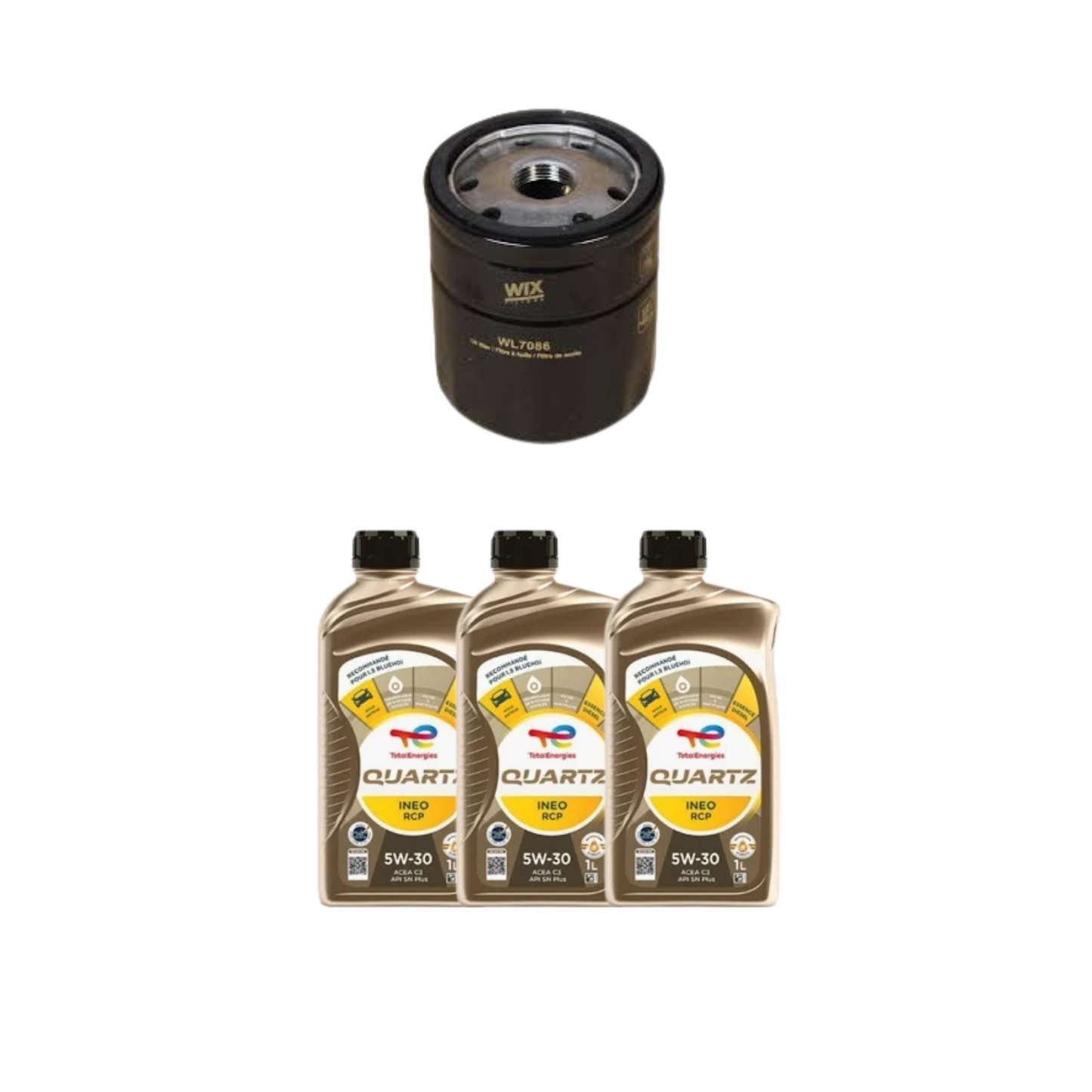 Kit Tagliando Filtro Olio + Olio Motore Total RCP 5W-30 3L