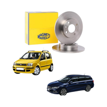 Kit Dischi Freni Anteriori Magneti Marelli per Alfa Romeo 146 / 155 / Fiat 500 / Panda 312 - 319 / Punto 188 / Seicento / Fiat Tipo / Lancia Delta II / Ypsilon