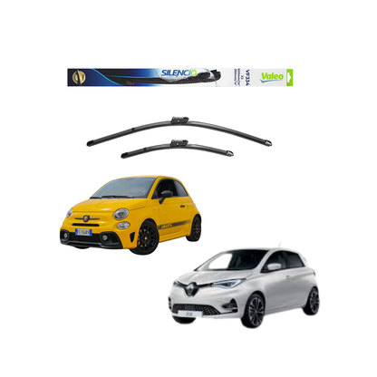 Spazzole Tergicristallo Anteriore Valeo Silencio (600mm) per Abarth 595 / Fiat 500 / Renault Zoe