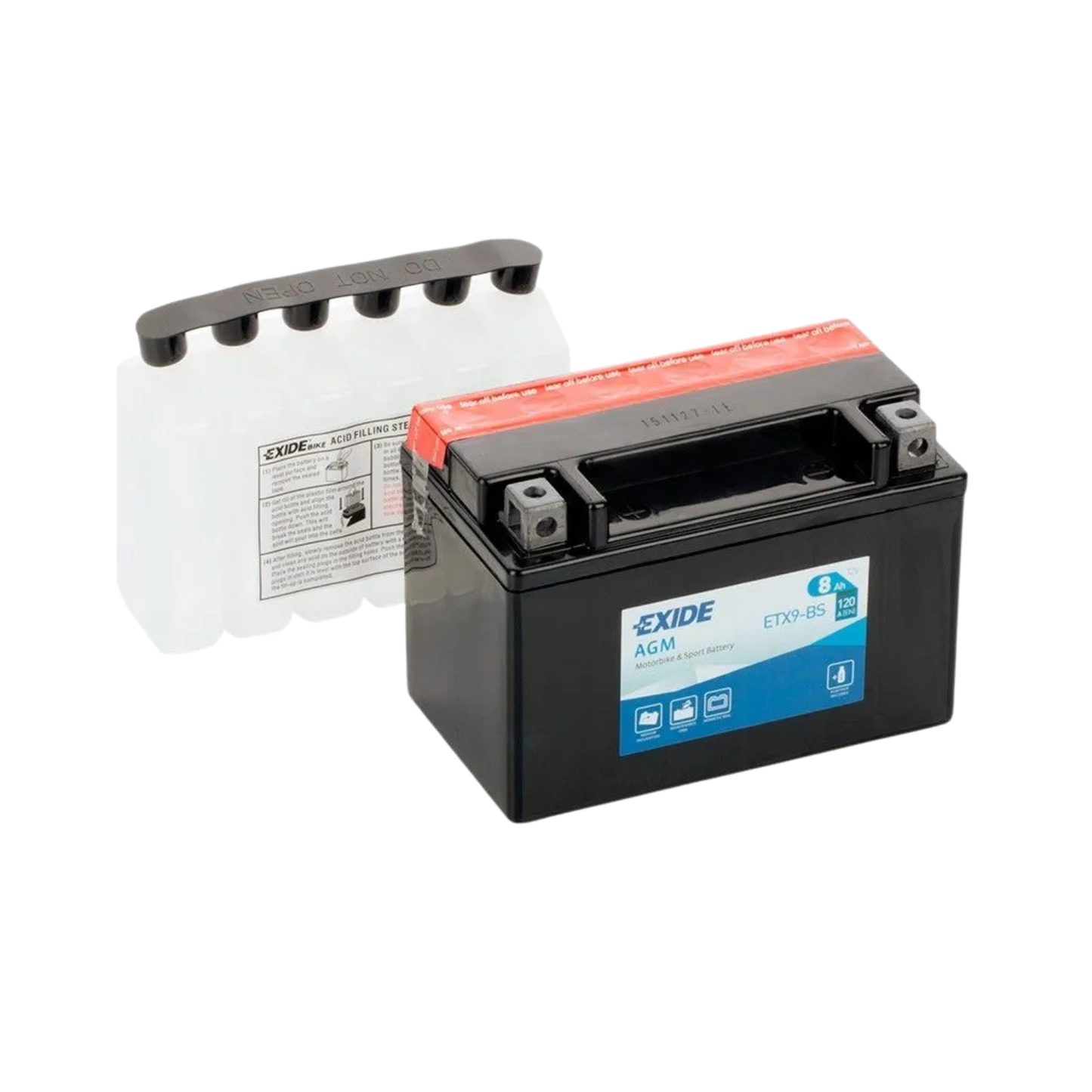 Batteria Moto Exide AGM ETX9-BS 8Ah 12V 120A