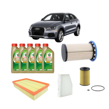 Kit Tagliando 4 Filtri + 5L Olio Castrol Edge 5W-30 LL per Audi Q3 (8U)