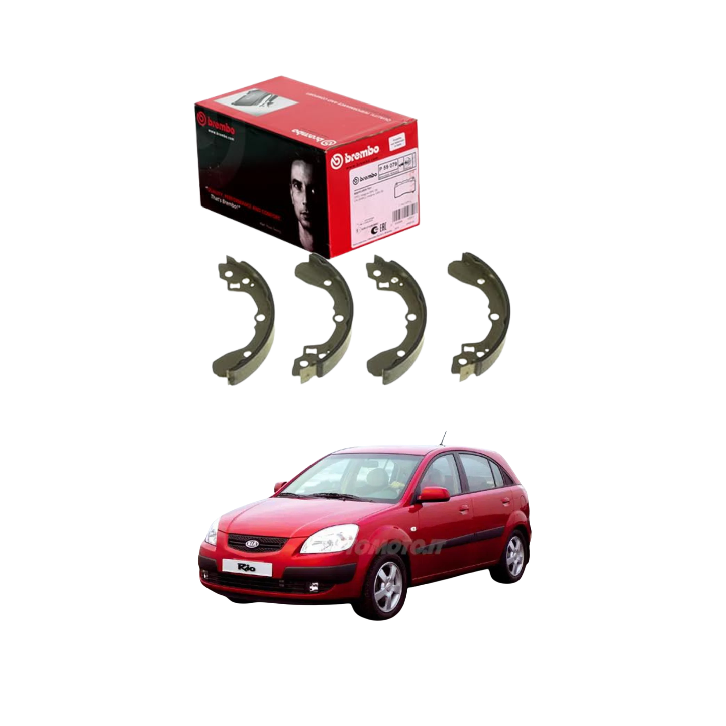 Kit Ganasce Freno Brembo per Kia Rio I