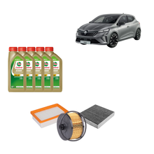 Kit Tagliando Renault Clio V 1.0 GPL/LPG Benzina – 3 Filtri + 5L Olio Castrol EDGE 5W-30 LL
