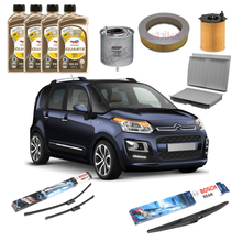 Kit Tagliando Completo Citroën C3 Picasso 1.6 HDi 109cv — Total RCP 5W30 4L + 4 Filtri + Spazzole Bosch