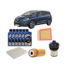 Kit Tagliando 4 Filtri + 6L Olio Elf Full Tech 5W-30 — Renault Scenic IV 1.7 Blue dCi (2018)