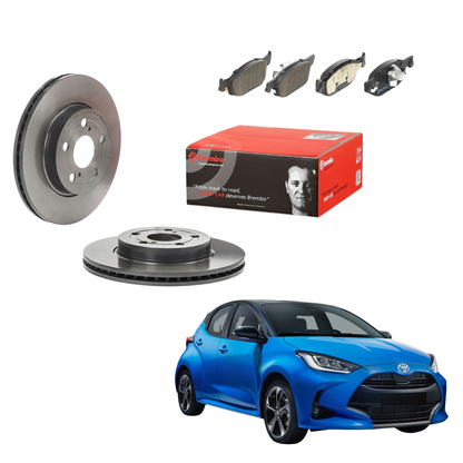 Dischi Freno Brembo + Pastiglie Brembo Anteriori - Toyota Yaris IV serie 1.0