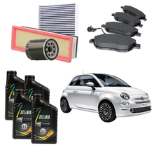 Kit Tagliando Fiat 500 II 1.2 Lounge + Pastiglie Anteriori | 4 Litri Olio Selenia 5W 30 + 3 Filtri