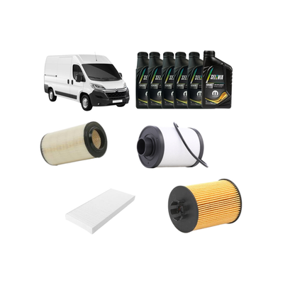 Kit Tagliando 4 Filtri + 6L Olio Selenia 5W-30 WR Per Citroen Jumper