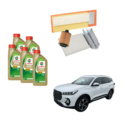 Kit Tagliando DR6 1.5 Turbo | 5 Litri Olio Castrol 5W30 + 4 Filtri