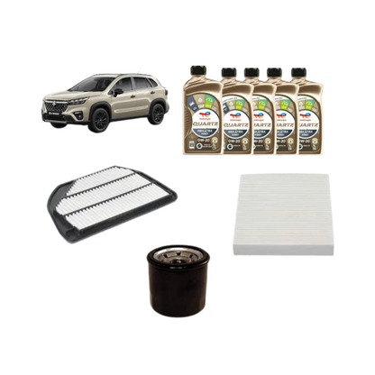 Kit Tagliando 3 Filtri + 5L Olio Total 5W-30 Per Suzuki S-Cross