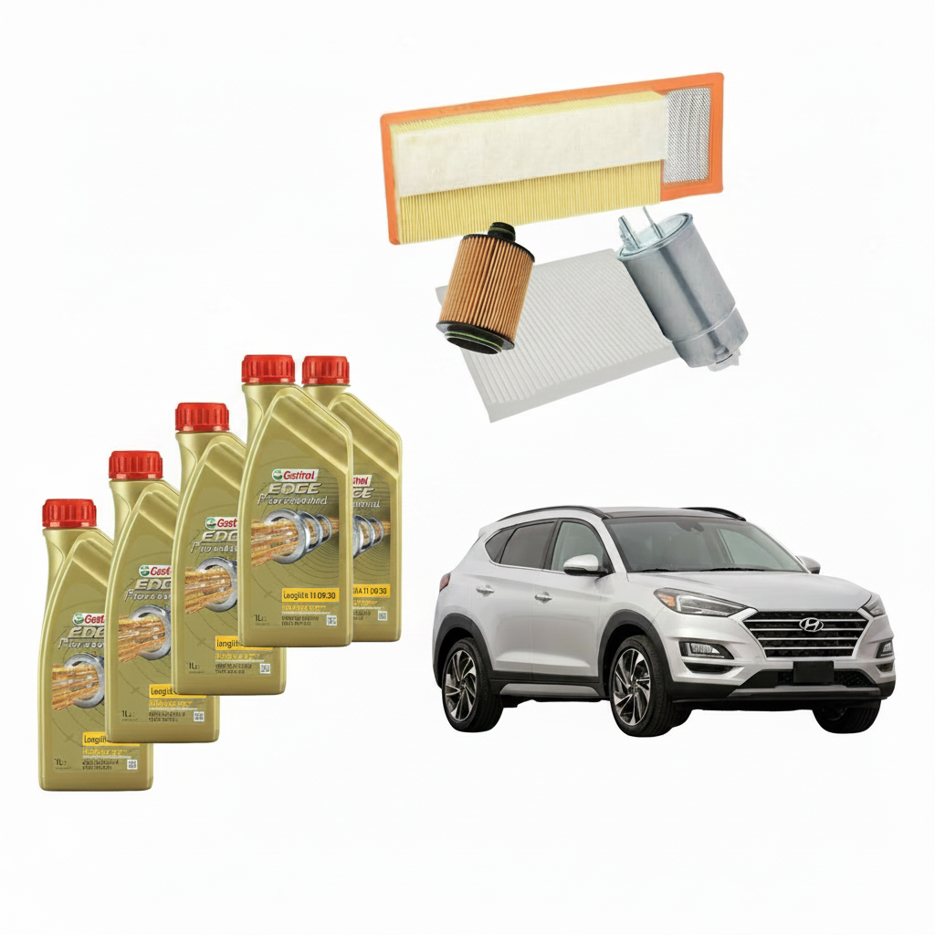 Kit Tagliando Hyundai Tucson | 5 Litri Olio 5W 30 + 4 Filtri