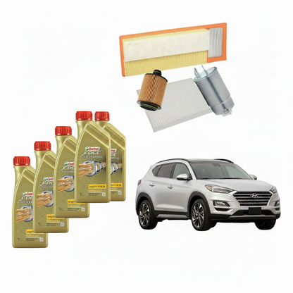 Kit Tagliando Hyundai Tucson | 5 Litri Olio 5W 30 + 4 Filtri