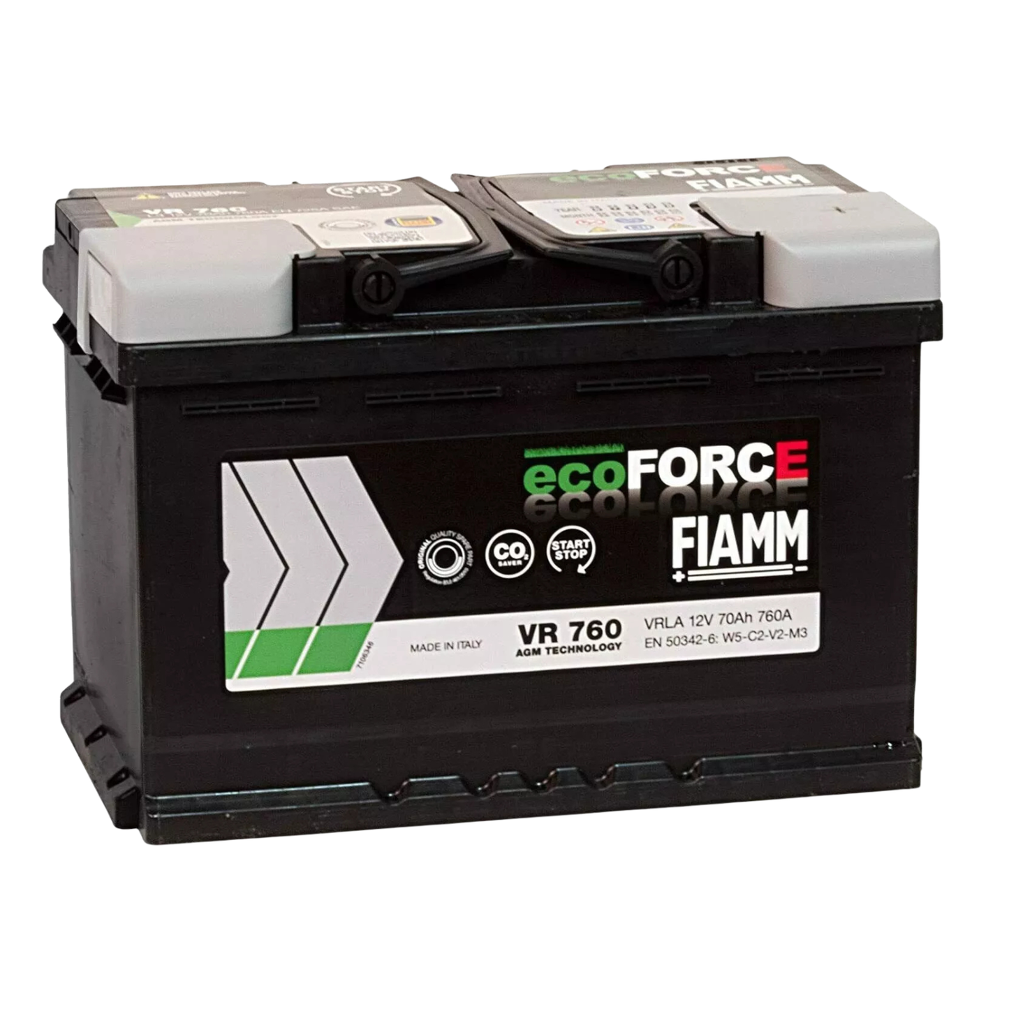 Batteria Auto Fiamm VR760 Eco FORCE AGM Start & Stop – 70Ah 760A 12V
