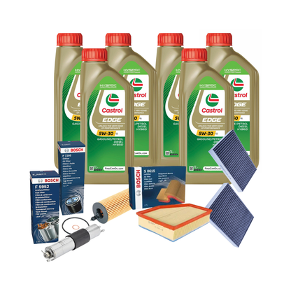 Kit Tagliando 4 Filtri + 6 Litri Olio Castrol 5W30 – BMW Serie 5 Touring