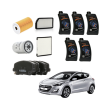 Kit Tagliando ( 5 Litri Olio Zodiac 10w40 + 4 Filtri ) + Pastiglie Posteriori Generiche - Hyundai i30 1.6 CRDi