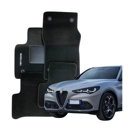 Tappetini in Moquette con Logo – Compatibili con Alfa Romeo Stelvio