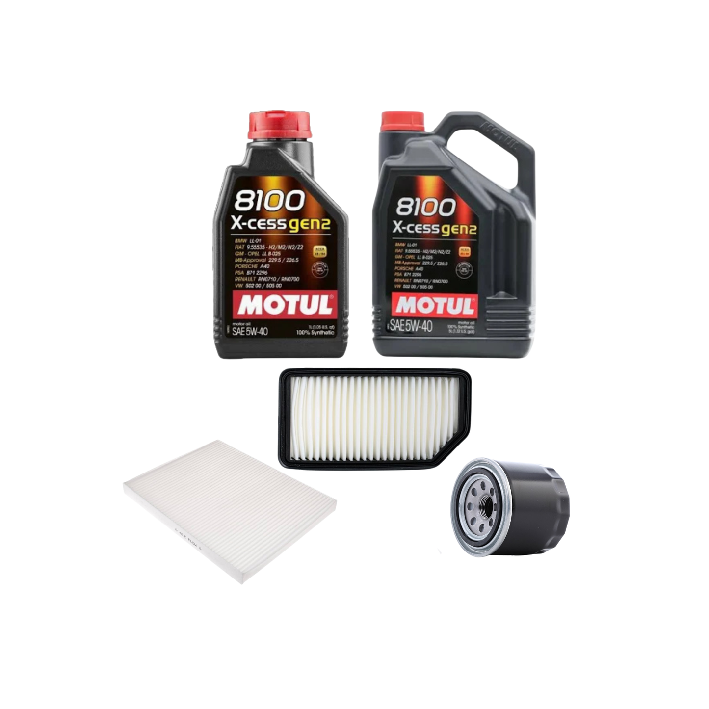 Kit Tagliando Completo + 6 Litri Motul 5W40 - Hyundai ix20