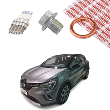 Kit Manutenzione Renault Captur II 2019 E-Tech – 4 Candele NGK + Vite Tappo Olio Vema + Anello Tenuta Corteco
