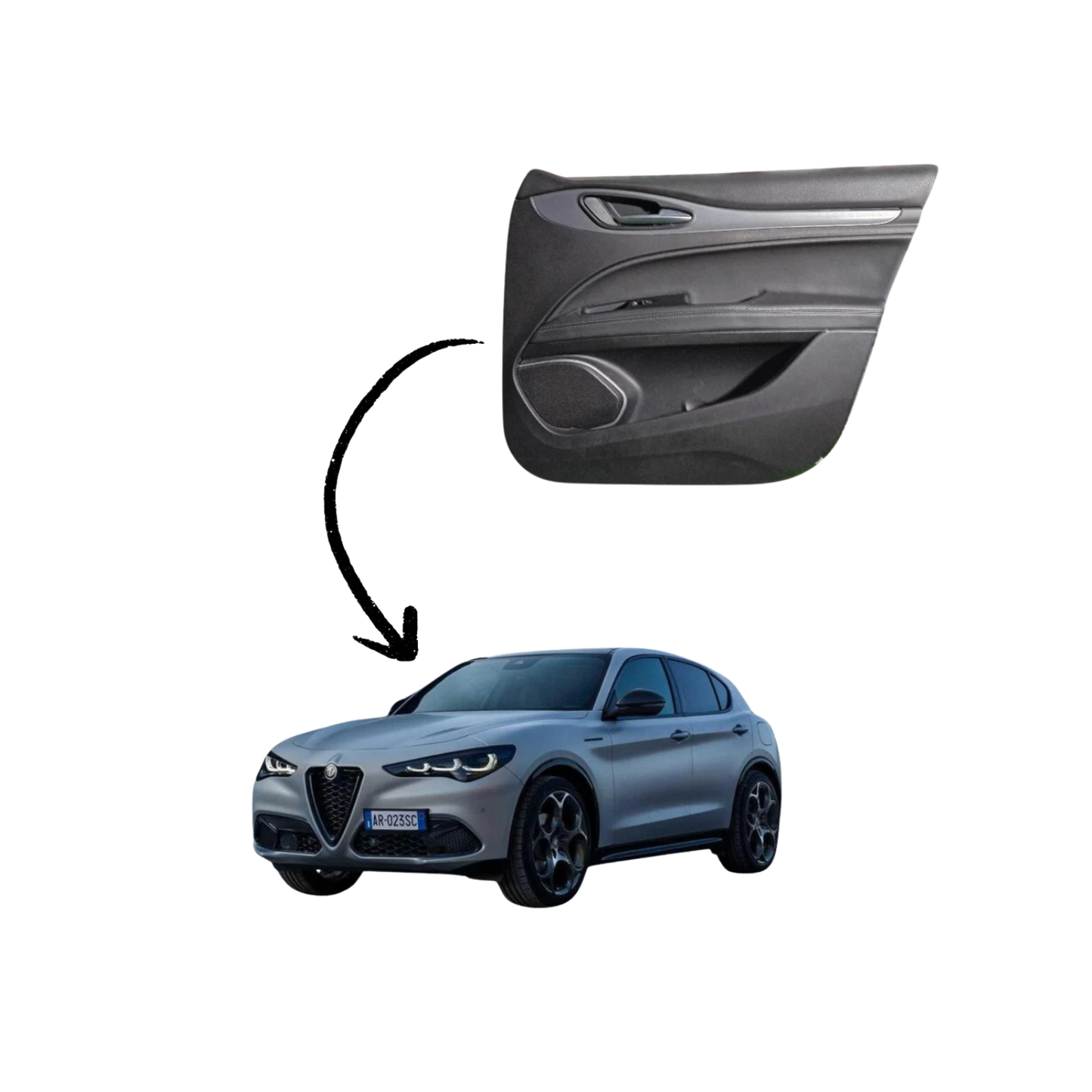 Rivestimento Interno Portiera / Sportello Anteriore Lato Guida – Alfa Romeo Stelvio