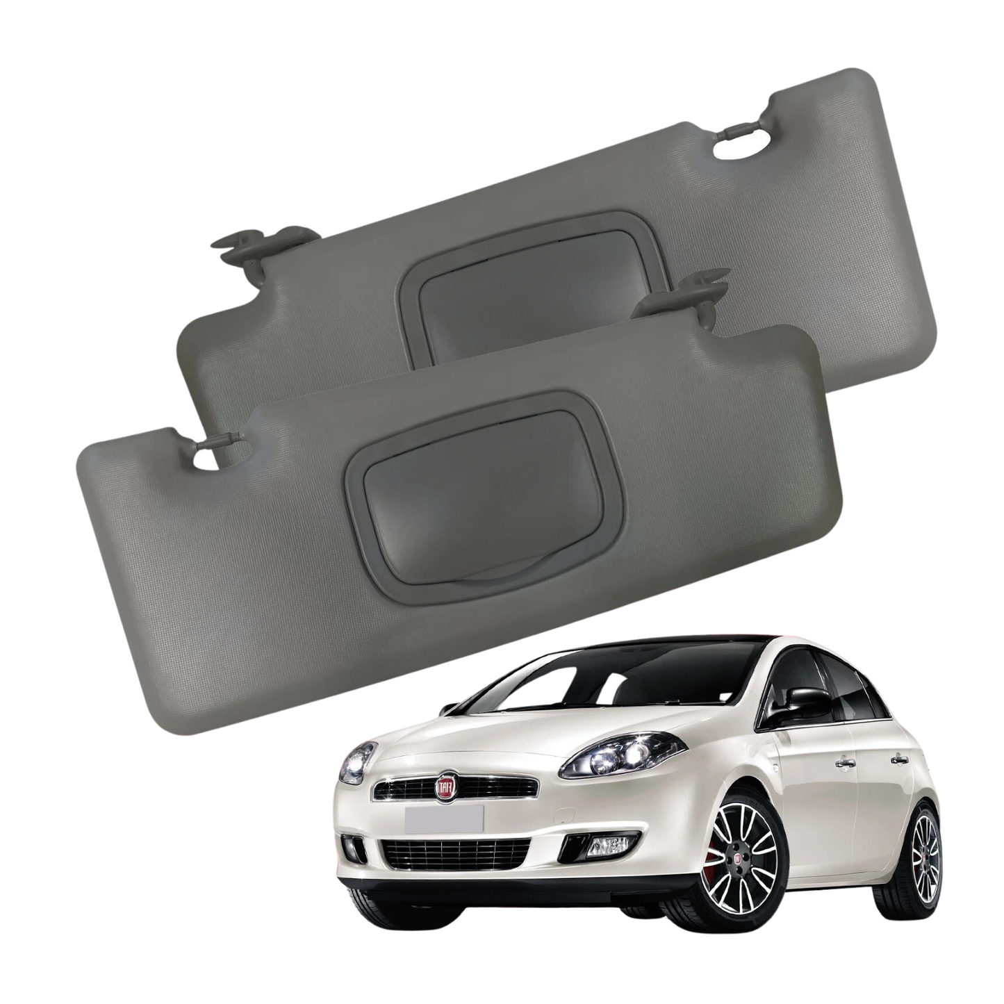 Coppia Pantine (Destra e Sinistra) Alette Parasole con Specchio per Fiat Bravo