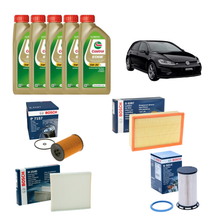 Kit Tagliando 4 Filtri Bosch VW Golf VII 1.6 TDI 116CV – Olio Castrol Longlife 5W-30 5L