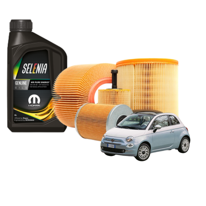 Kit Tagliando Fiat 500 1.3 Multijet 75CV – impianto Purflux – Selenia WR Pure Energy 5W30 3L