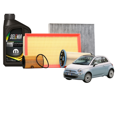Kit Tagliando Completo Fiat 500 1.3 Multijet 75cv - Filtri UFI + Selenia WR Pure Energy 5W30 3L