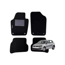 Kit 4 Tappeti / Tappetini In Moquette Neri – Volkswagen Polo Con Ricamo “Polo”