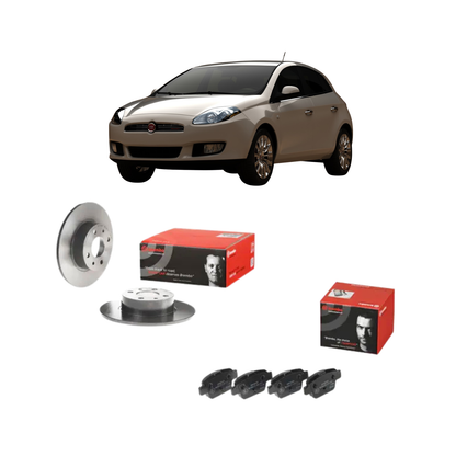 Kit Dischi + Pastiglie Freni Posteriori Brembo – Fiat Bravo II 1.6 Multijet (2007–2014)