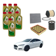 Kit Tagliando 4 Filtri Ford Mondeo 2.0 TDCi 2016 – Olio Castrol Edge 0W-30 Longlife 7L