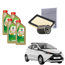 Kit Tagliando Toyota Aygo I - 1.0b | 4 Litri Olio Castrol 5W 30 + 3 Filtri