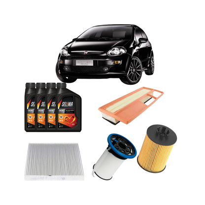 Kit Tagliando 4 Filtri + 4L Olio 5W-30 Selenia WR Pure Energy – Fiat Grande Punto 1.3 Multijet