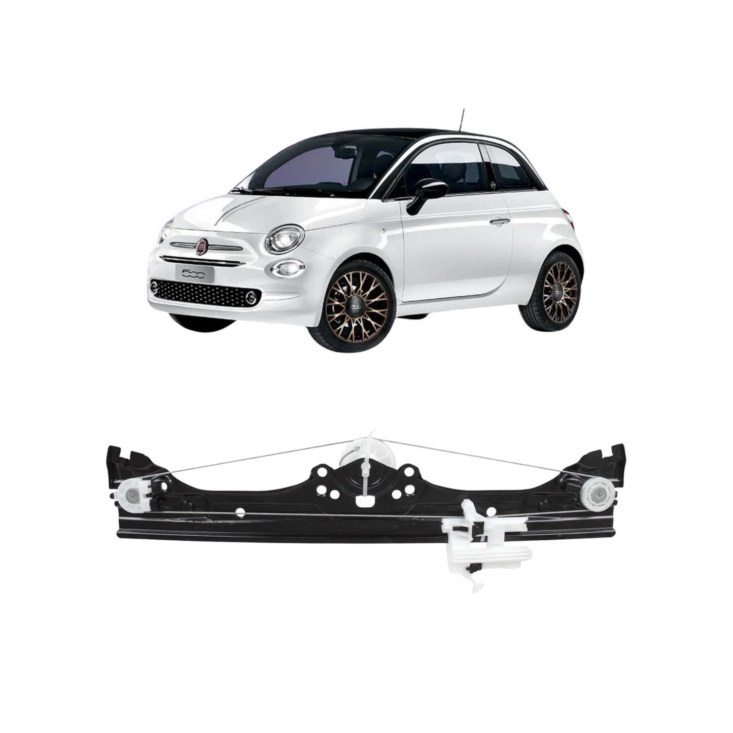 Alzavetro Anteriore Elettrico Sinistro — Fiat 500
