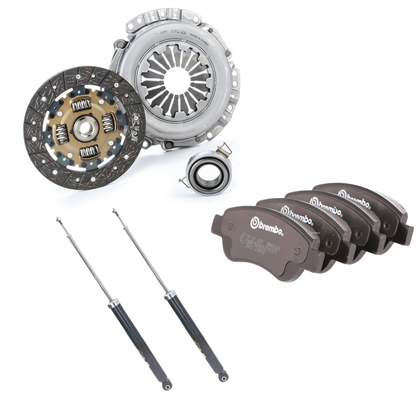Kit Frizione Valeo + Pastiglie Anteriori Brembo + Ammortizzatori Posteriori Japanparts - Toyota Aygo 1.0