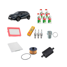 Kit tagliando completo per Renault Captur GPL – Castrol GTX 5W-30 5L + 4 Filtri + 3 Candele NGK + Tappo Olio con Guarnizione