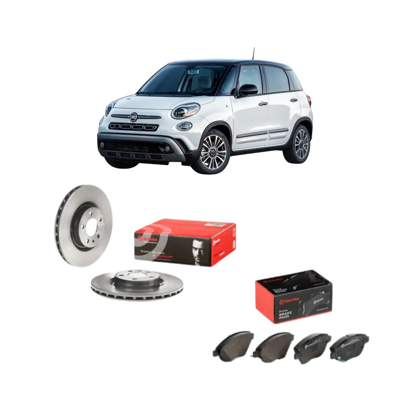 Kit Dischi + Pastiglie Freni Anteriori Brembo – Fiat 500L 1.6 Multijet (2012–)