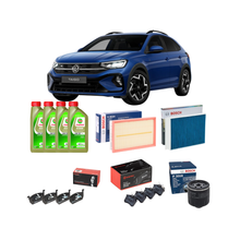 Kit tagliando Volkswagen Taigo con filtri Bosch, olio Castrol 0W-20 e pastiglie