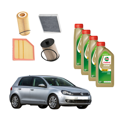 Kit Tagliando Golf VI 2.0 TDI ( dal 2008 al 2014 ) | 4 Filtri + 5 Litri Olio