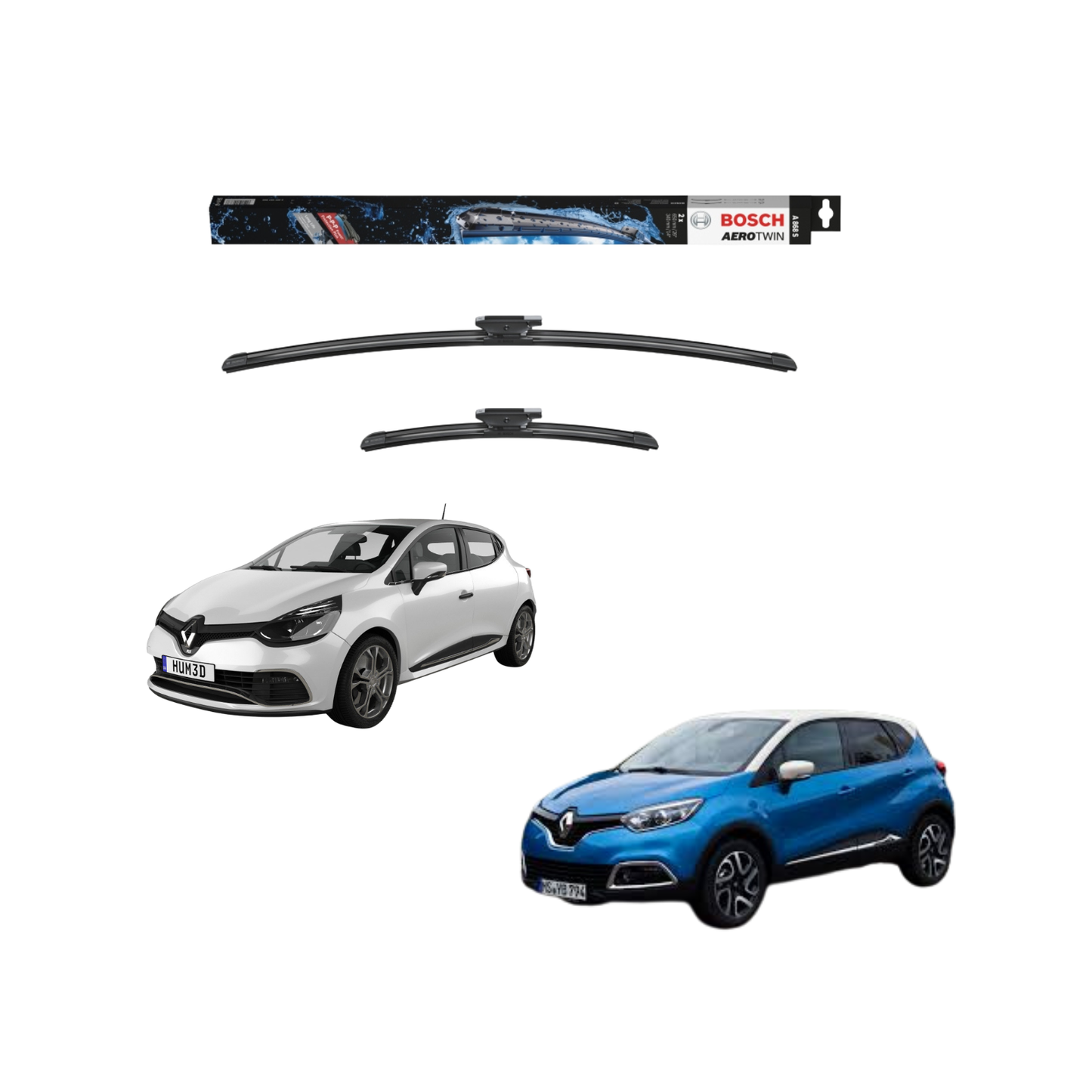 Spazzole Tergicristallo Anteriore Bosch Aero Twin (650mm) per Renault Captur I / Clio IV
