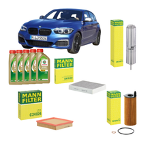 Kit filtri Mann Filter con olio Castrol 5W-30 LL per BMW Serie 1 M Sport